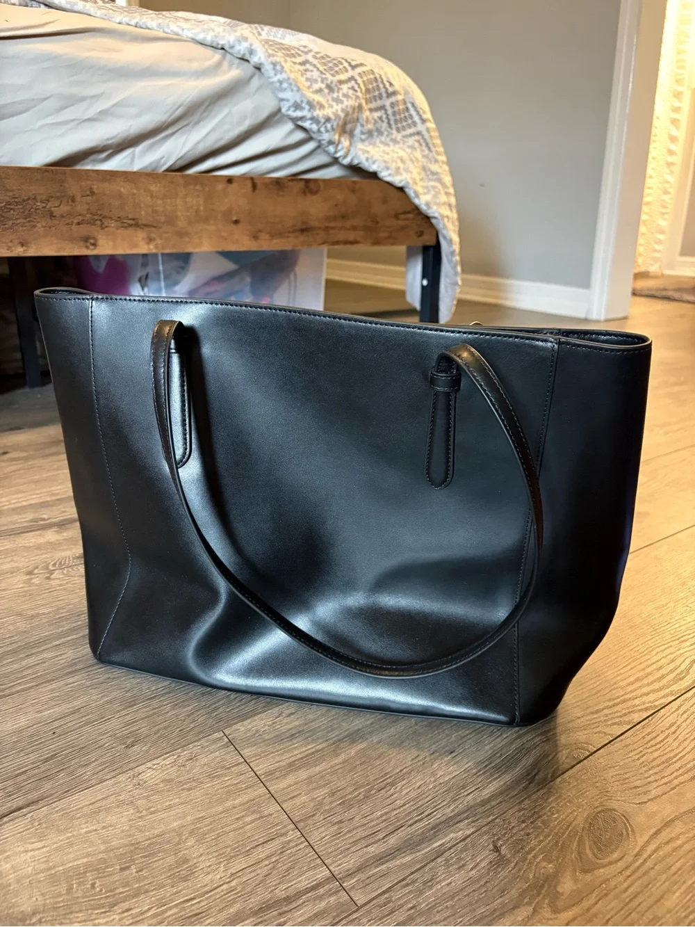 kate spade Black Leather Shoulder Tote
